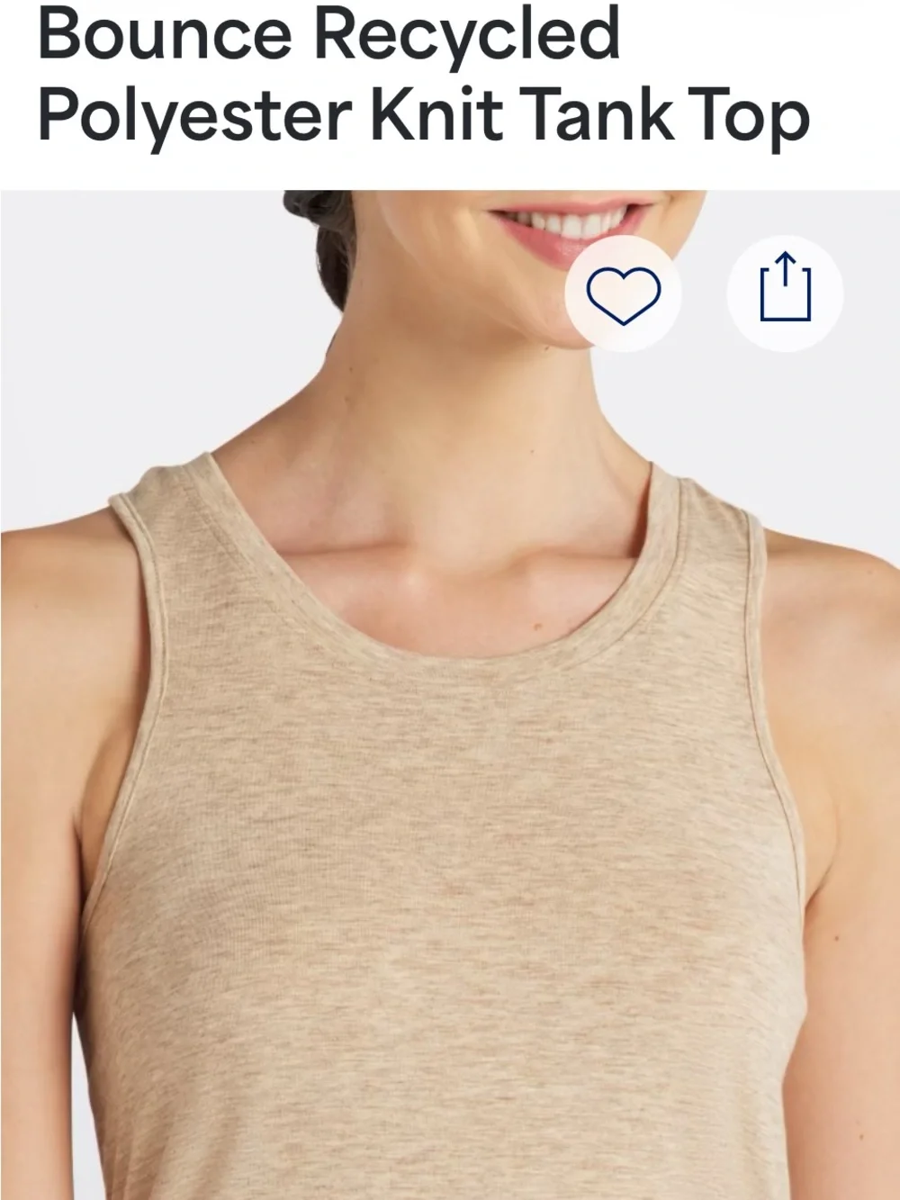 MPG Women's Tank Top in Beige Heather